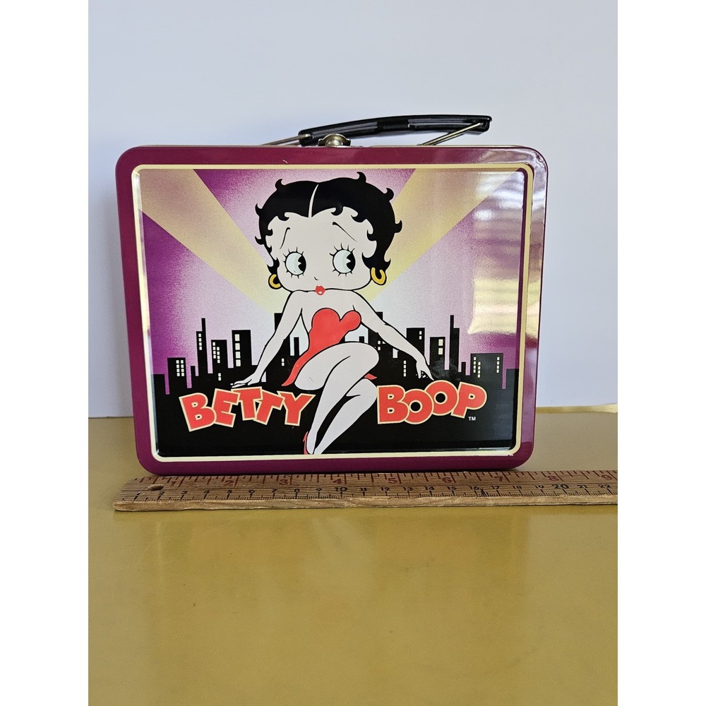 1997 King Features Betty‎ Boop Mini Metal Lunch Box 8" X 6"